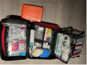 Main Medical Kit in red bag